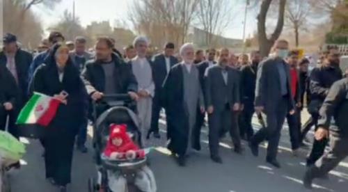 حضور رئیس قوه قضاییه در راهپیمایی ۲۲ بهمن ماه در اصفهان