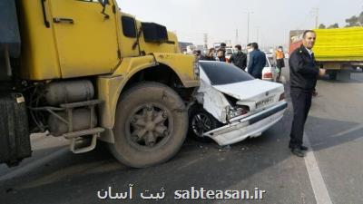 كاهش ۱۴ درصدی تلفات تصادفات در ۸ ماه اخیر